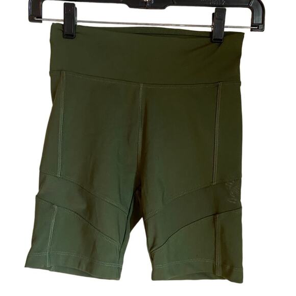 Asos 4505 Army Green Icon Booty Legging Short Size 4 Sporty Athletic Biker - Picture 1 of 5